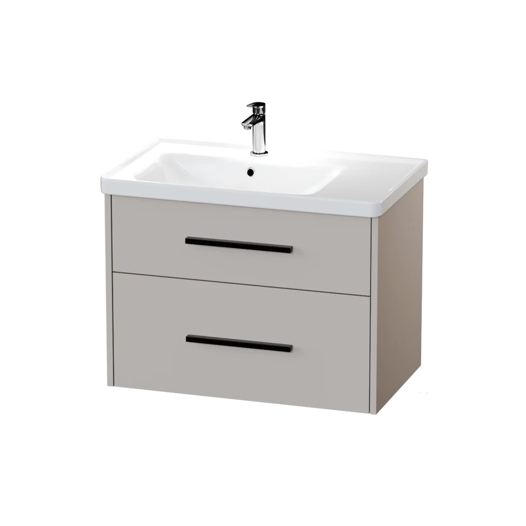 800 Left Hand Wall Hung Two Drawer Basin Unit