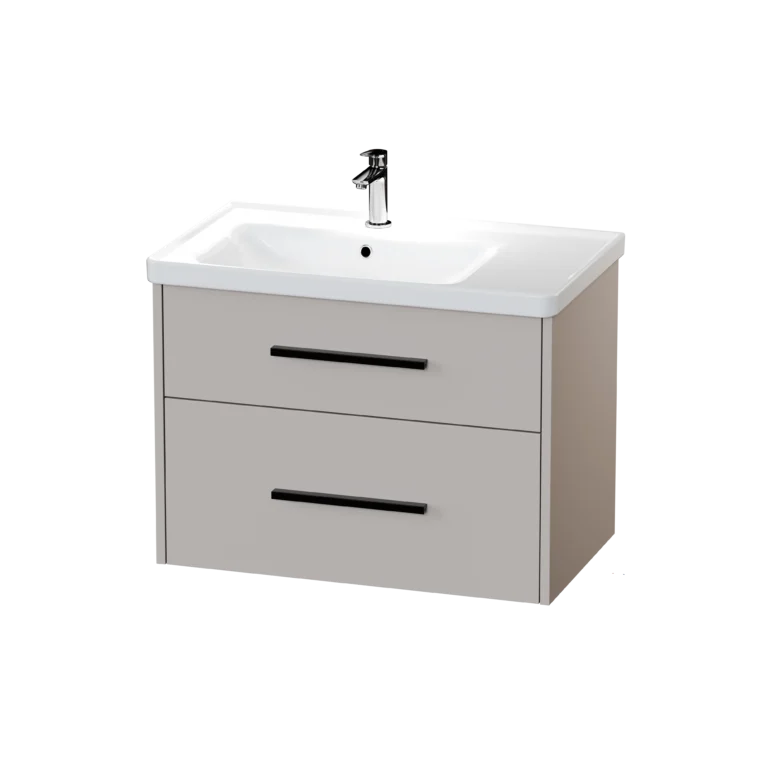 800 Left Hand Wall Hung Two Drawer Basin Unit